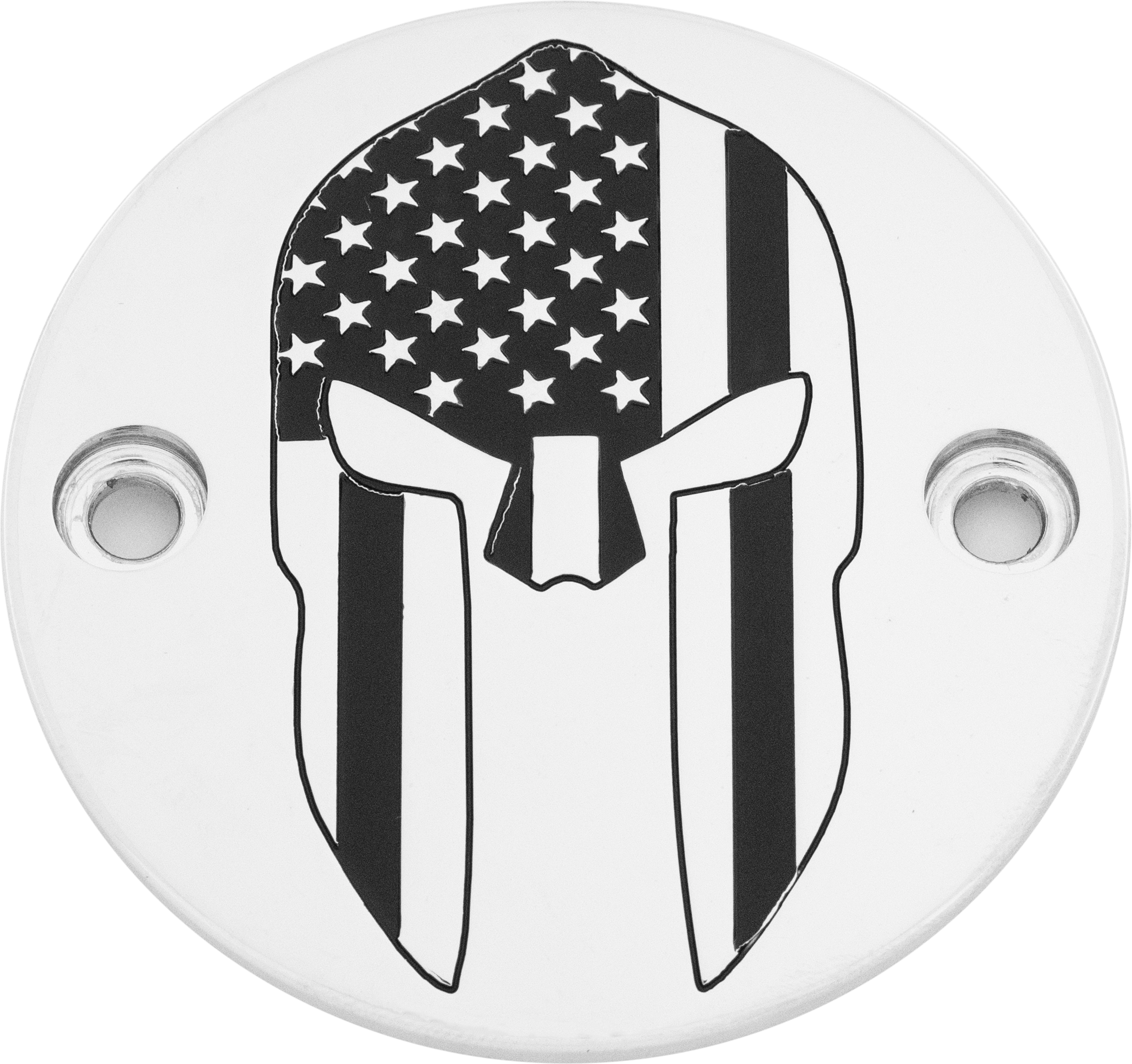 Custom Engraving M8 Timer Cover Spartan Chrome - Harddrive Products