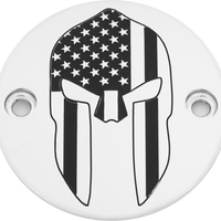 Custom Engraving M8 Timer Cover Spartan Chrome - Harddrive Products