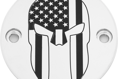 Custom Engraving M8 Timer Cover Spartan Chrome - Harddrive Products