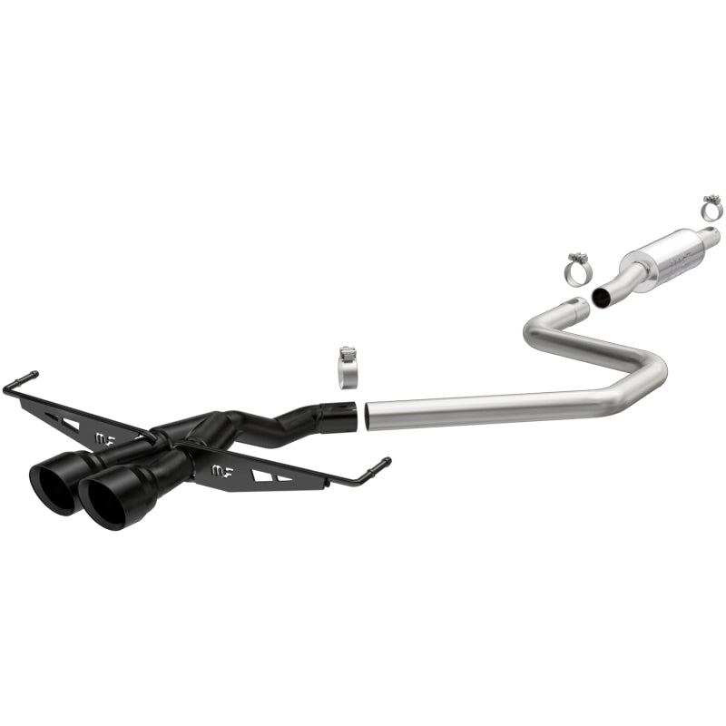 Magnaflow MagnaFlow 2019 Hyundai Veloster 1.6L 2.5in Center Exit Stainless Steel Cat-Back Exhaust w/Blk Tips - Mufflers