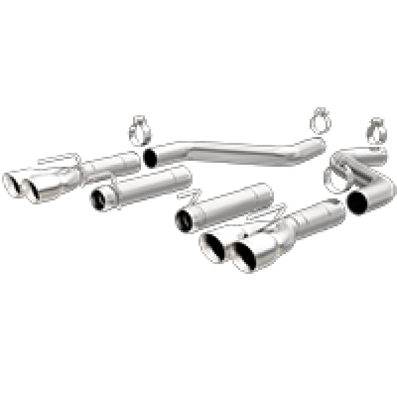 Magnaflow MagnaFlow Axle-Back SS 3in Quad Split Rear 3.5 Tips 2015 Dodge Challenger incl SRT Hellcat - Exhaust Mufflers