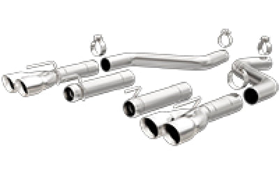 Magnaflow MagnaFlow Axle-Back SS 3in Quad Split Rear 3.5 Tips 2015 Dodge Challenger incl SRT Hellcat - Exhaust Mufflers