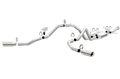 Magnaflow MagnaFlow Cat-Back 10-15 Toyota Tundra SC LB / CC SB 4.6L/5.7L V8 SS 2.5 Dual Split Rear 4in Tip - Exhaust