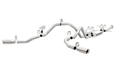 Magnaflow MagnaFlow Cat-Back 10-15 Toyota Tundra SC LB / CC SB 4.6L/5.7L V8 SS 2.5 Dual Split Rear 4in Tip - Exhaust