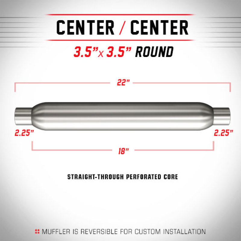 Magnaflow MagnaFlow Muff GP 3.5 Dia 18inch 2.25/2.25 - Exhaust Mufflers & Tips