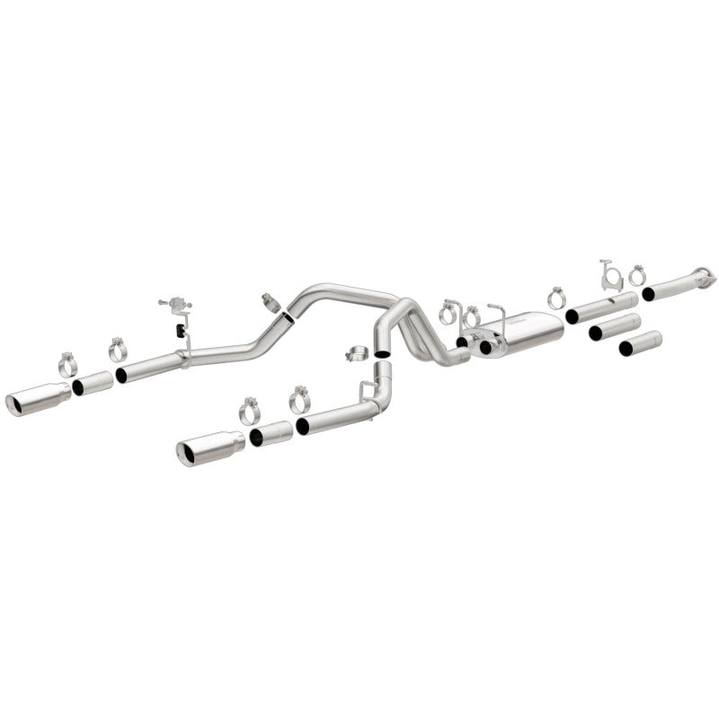 Magnaflow MagnaFlow Stainless Cat-Back Exhaust 2015 Chevy Silverado 2500HD 6.0L Dual Split Rear Exit 4in - Mufflers &