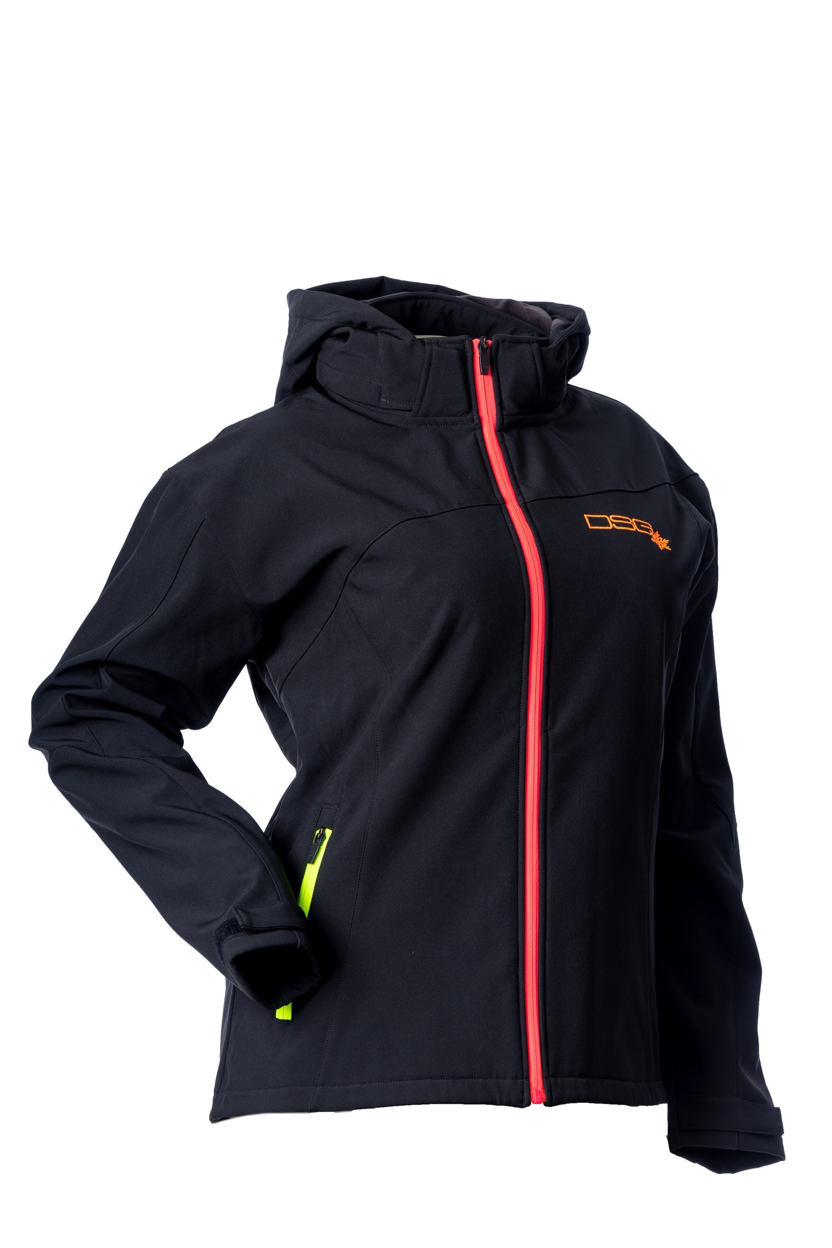 Dsg Malea Softshell Jacket Garnet Heather Xs - Black/Neon Yellow / 2X-Large - Apparel Collection