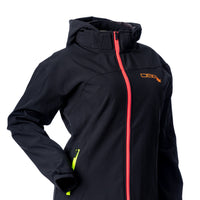 Dsg Malea Softshell Jacket Garnet Heather Xs - Black/Neon Yellow / 2X-Large - Apparel Collection