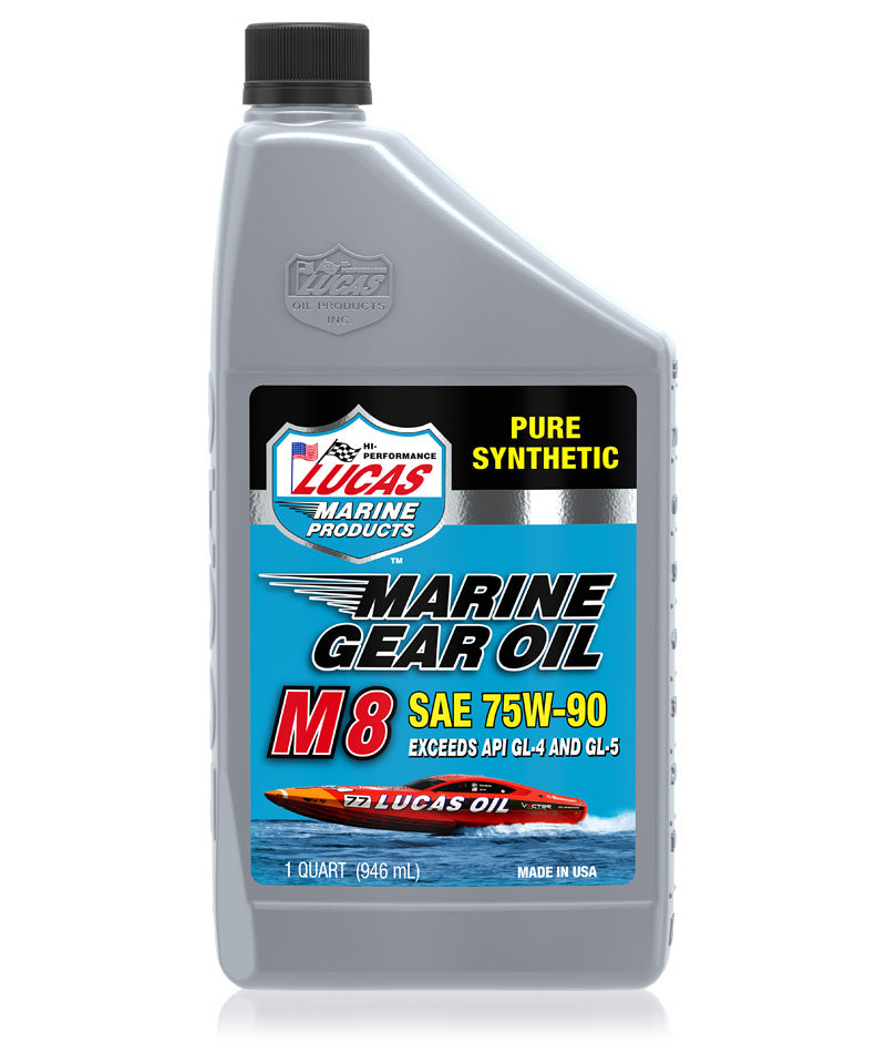 Lucas Marine Gear Oil Pure Synthetic M8 1qt - Watercraft Collection