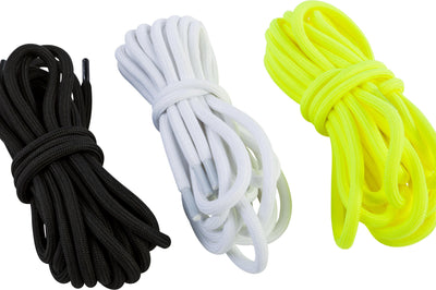 Fly Racing Marker Boot Laces Black/hi-vis/white 3/pr - Black/Hi-Vis Yellow/White - Apparel Collection