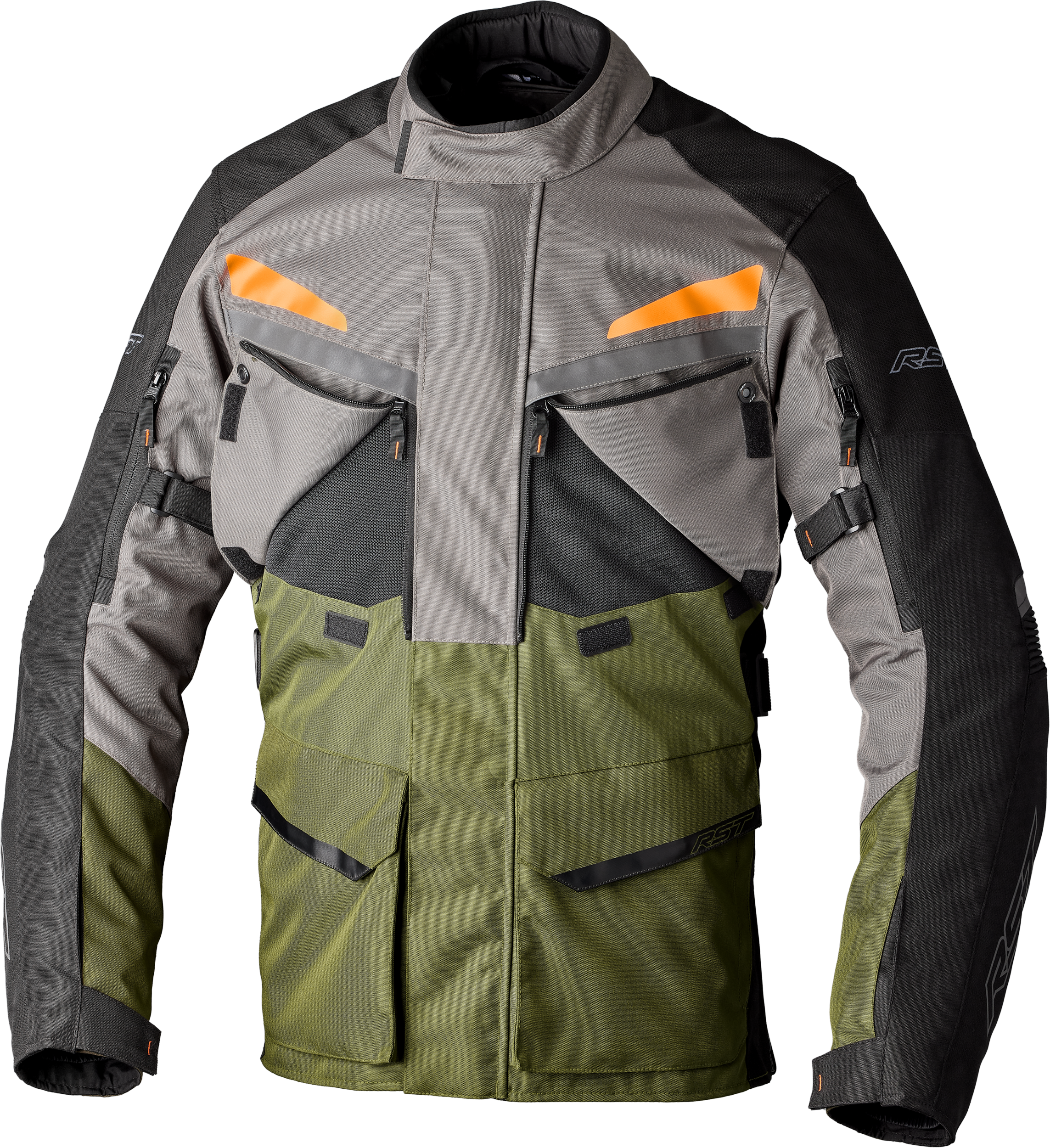 RST Maverick Evo Ce Jacket Khaki/Grey/Orange Textile 2xl