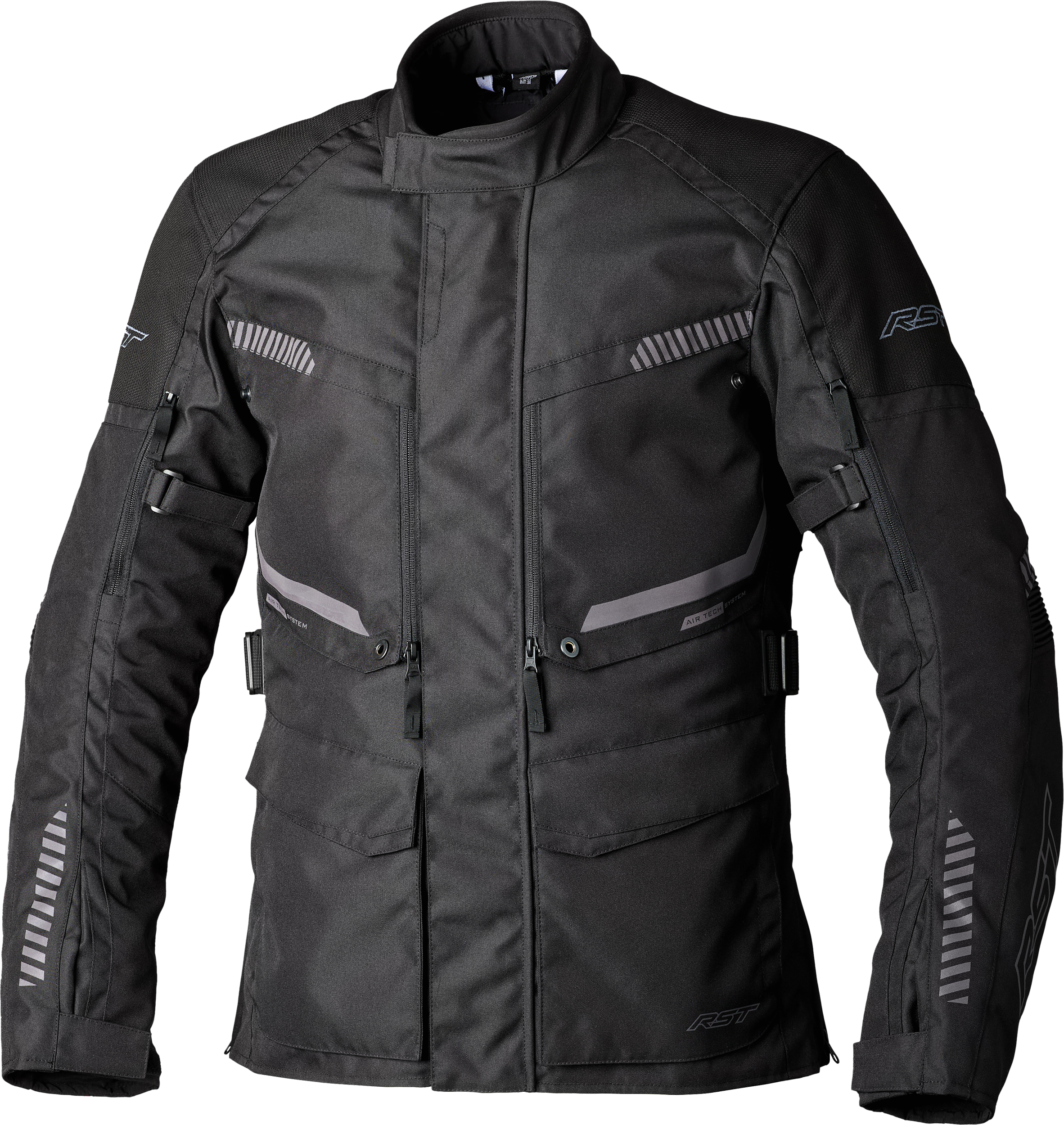 Rst Maverick Evo Ce Jacket Khaki/grey/orange Textile 4xl - Black/Black / Medium