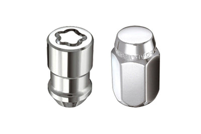 McGard 4 Lug Hex Install Kit w/Locks (Cone Seat Nut) M12X1.5 / 13/16 / 1.5in. Length - Chrome - Wheel and Tire
