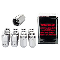 McGard 4 Lug Hex Install Kit w/Locks (Cone Seat Nut) M12X1.5 / 13/16 / 1.5in. Length - Chrome - Wheel and Tire