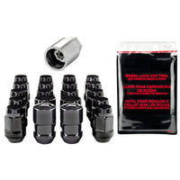 McGard 5 Lug Hex Install Kit w/Locks (Cone Seat Nut / Bulge) M12X1.5 / 3/4 / 1.45in. L - Black - Wheel and Tire