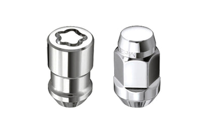 McGard 5 Lug Hex Install Kit w/Locks (Cone Seat Nut / Bulge) M12X1.5 / 3/4 / 1.45in L - Chrome - Wheel and Tire