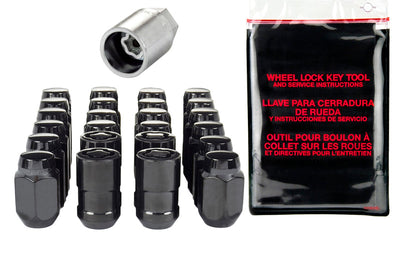 McGard 6 Lug Hex Install Kit w/Locks (Cone Seat Nut) M12X1.5 / 13/16 / 1.5in. Length - Black - Wheel and Tire