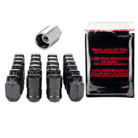McGard 6 Lug Hex Install Kit w/Locks (Cone Seat Nut) M12X1.5 / 13/16 / 1.5in. Length - Black - Wheel and Tire
