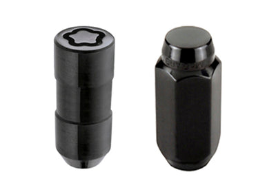McGard 6 Lug Hex Install Kit w/Locks (Cone Seat Nut) M14X1.5 / 13/16 / 1.945in. Length - Black - Wheel and Tire
