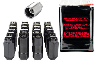 McGard 6 Lug Hex Install Kit w/Locks (Cone Seat Nut) M14X1.5 / 13/16 / 1.945in. Length - Black - Wheel and Tire