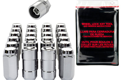 McGard 6 Lug Hex Install Kit w/Locks (Cone Seat Nut) M14X1.5 / 22mm / 1.945in. Length - Chrome - Wheel and Tire