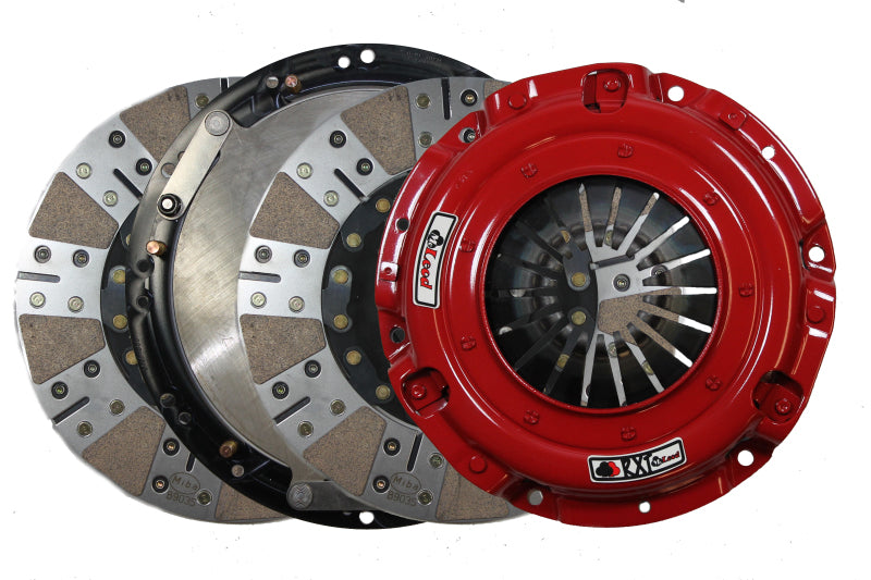 McLeod Racing RXT Twin Disc Clutch Kit 2018 Ford Mustang 1 x 23 Spline Bal w/164T 8 Bolt AL Flywheel - Drivetrain