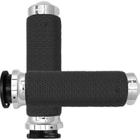 Avon Memory Foam Grips 1.5’’ Large Chrome Indian Touring - Black - Harddrive Products