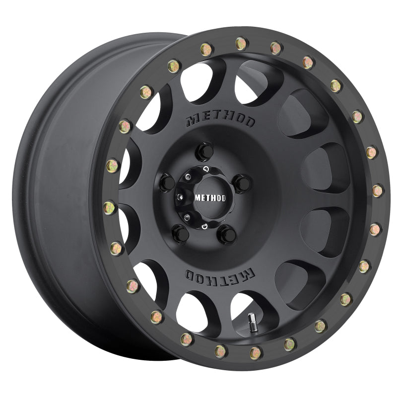 Method Wheels MR105 Beadlock 17x9 -38mm Offset 6x5.5 108mm CB Matte Black w/BH-H24125 Wheel