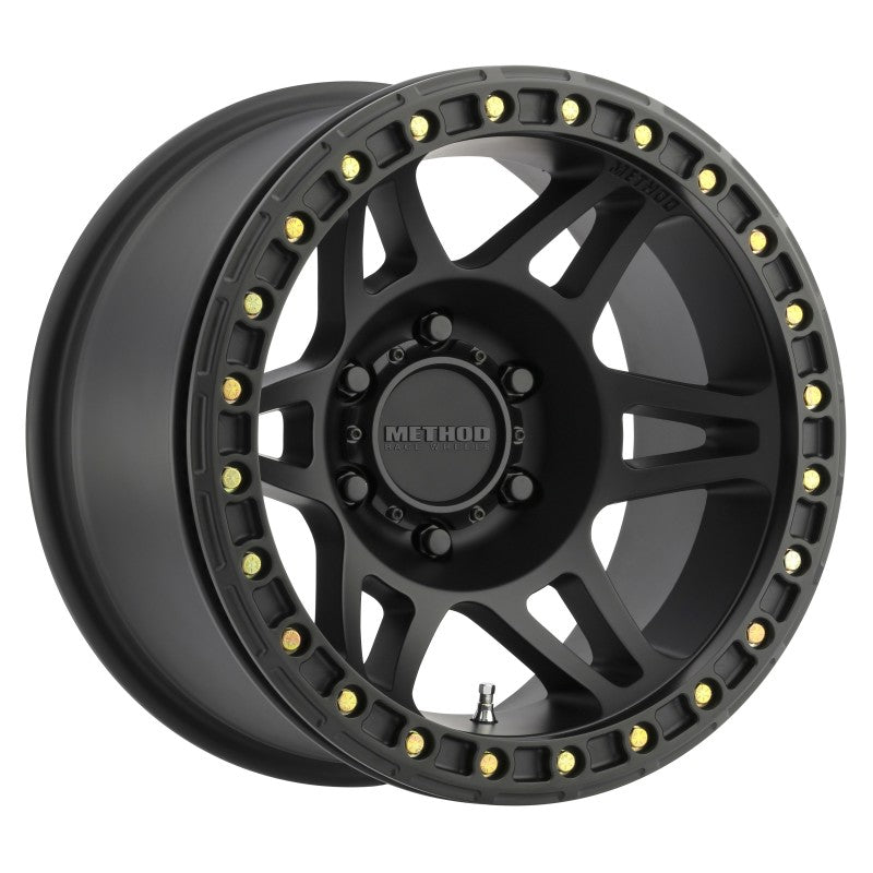 Method Wheels MR106 Beadlock 17x9 -44mm Offset 5x5 71.5mm CB Matte Black w/BH-H24125 Wheel
