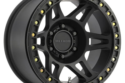 Method Wheels MR106 Beadlock 17x9 -44mm Offset 5x5 71.5mm CB Matte Black w/BH-H24125 Wheel
