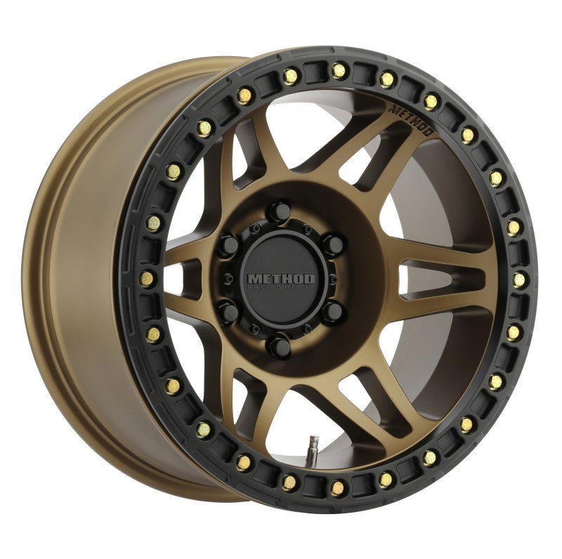 Method Wheels MR106 Beadlock 17x9 -44mm Offset 6x5.5 108mm CB Bronze w/BH-H24125 Wheel