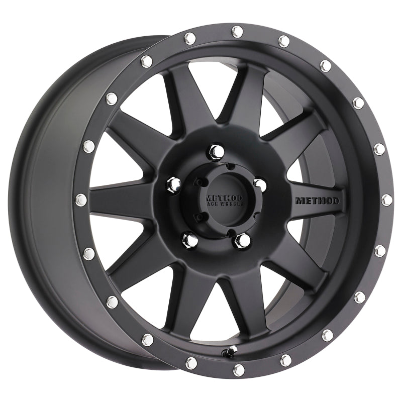 Method Wheels MR301 The Standard 16x8 0mm Offset 5x4.5 83mm CB Matte Black Wheel