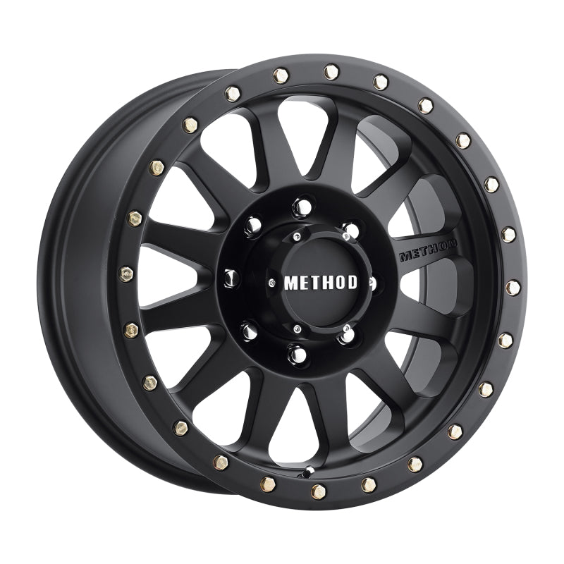 Method Wheels MR304 Double Standard 20x10 -18mm Offset 8x6.5 130.81mm CB Matte Black Wheel