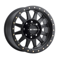Method Wheels MR304 Double Standard 20x10 -18mm Offset 8x6.5 130.81mm CB Matte Black Wheel