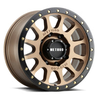 Method Wheels MR305 NV HD 18x9 + 18mm Offset 8x180 130.81mm CB Bronze/Black Street Loc Wheel