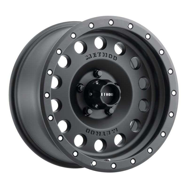 Method Wheels MR307 Hole 17x8.5 0mm Offset 5x5 94mm CB Matte Black Wheel