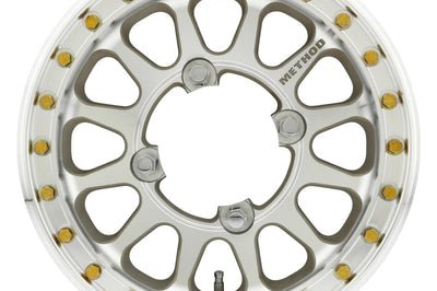 Method Wheels MR401-R UTV Beadlock 15x5 / 2.5 + 2.5/0mm Offset / 4x156 / 127mm CB Machined - Raw Wheel