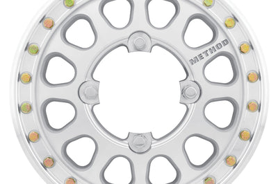 Method Wheels MR401-R UTV Beadlock 15x5 / 5 + 0/43mm Offset / 4x136 / 106mm CB Machined - Raw Wheel