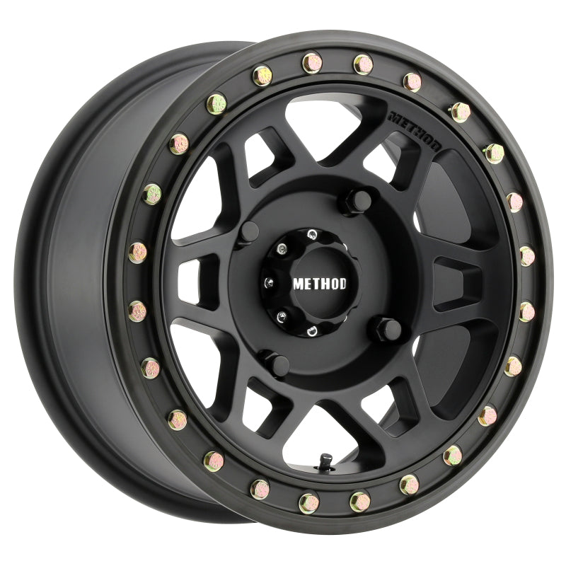 Method Wheels MR405 UTV Beadlock 15x7 / 4 + 3/13mm Offset / 4x136 / 106mm CB Matte Black Wheel
