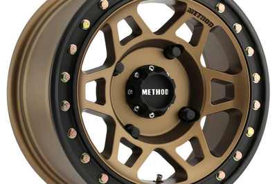 Method Wheels MR405 UTV Beadlock 15x7 4 + 3/13mm Offset 4x156 132mm CB Bronze Wheel - Matte Black Ring