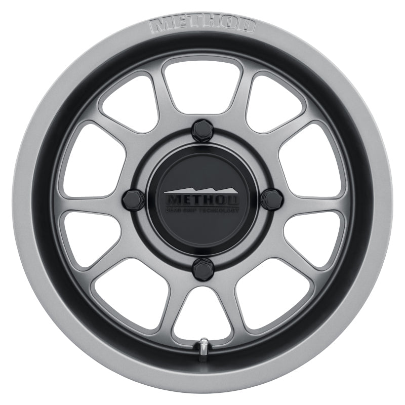 Method Wheels MR409 Bead Grip 15x10 / 5 + 5/0mm Offset / 4x136 / 106.25mm CB Steel Grey Wheel