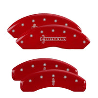 MGP 4 Caliper Covers Engraved Front Cursive/Cadillac Rear CTS Red finish silver ch - Brakes Rotors & Pads
