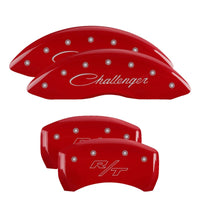 MGP 4 Caliper Covers Engraved Front Cursive/Challenger Rear RT Red finish silver ch - Brakes Rotors & Pads