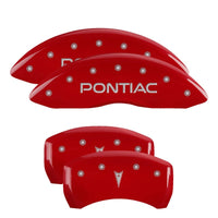 MGP 4 Caliper Covers Engraved Front Pontiac Rear Arrow Red finish silver ch - Brakes Rotors & Pads