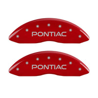 MGP 4 Caliper Covers Engraved Front Pontiac Rear Arrow Red finish silver ch - Brakes Rotors & Pads