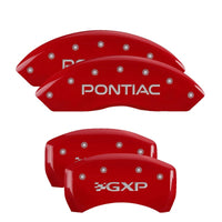 MGP 4 Caliper Covers Engraved Front Pontiac Rear GXP Red finish silver ch - Brakes Rotors & Pads