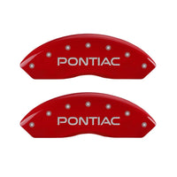 MGP 4 Caliper Covers Engraved Front Pontiac Rear GXP Red finish silver ch - Brakes Rotors & Pads