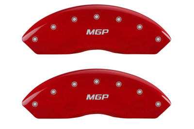 MGP 4 Caliper Covers Engraved Front RAM Rear RAMHEAD Red finish silver ch Brakes Rotors & Pads