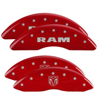 MGP 4 Caliper Covers Engraved Front RAM Rear RAMHEAD Red finish silver ch Brakes Rotors & Pads