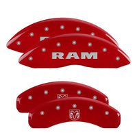 MGP 4 Caliper Covers Engraved Front RAM Rear RAMHEAD Red finish silver ch - Brakes Rotors & Pads